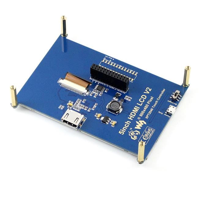 5" HDMI LCD with Touch (800x480) for Raspberry Pi by Waveshare - The Pi Hut