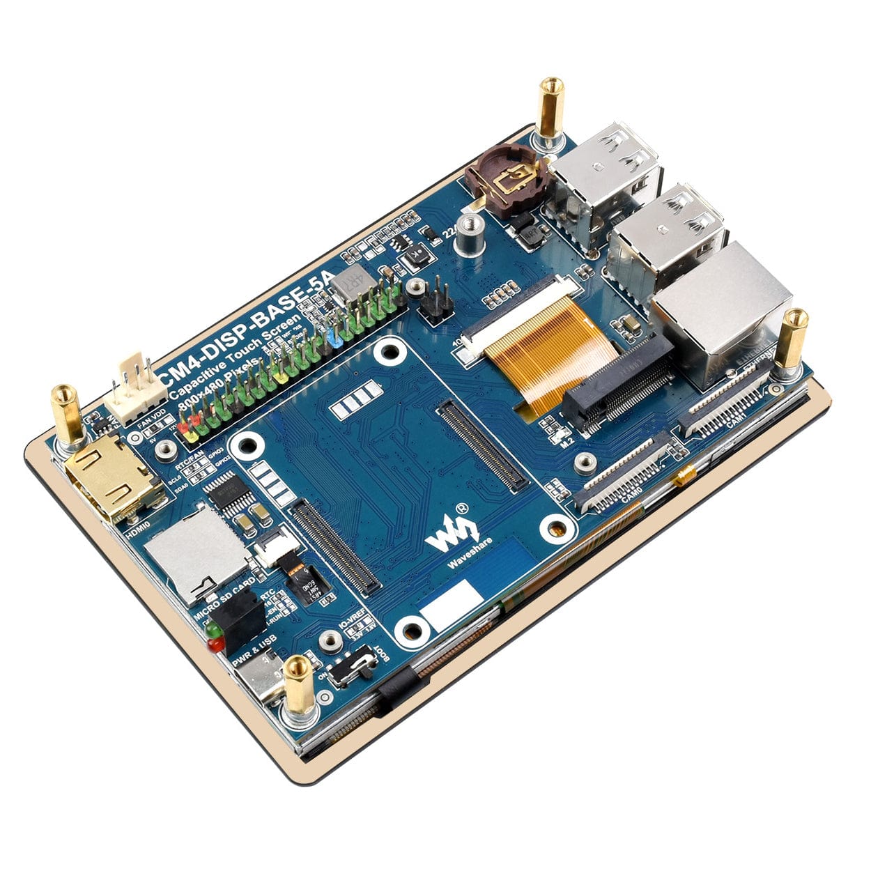 5" Touch Screen Expansion for Raspberry Pi CM4 by Waveshare - The Pi Hut