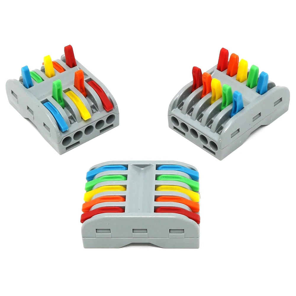 5-Way Fast Wire Connectors - Pack of 3 - The Pi Hut