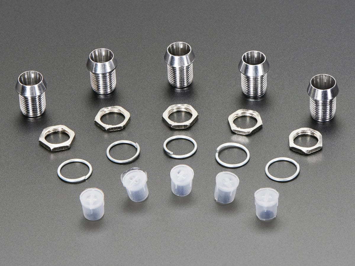 5mm Chromed Metal Narrow Bevel LED Holder - Pack of 5 by The Pi Hut - The Pi Hut