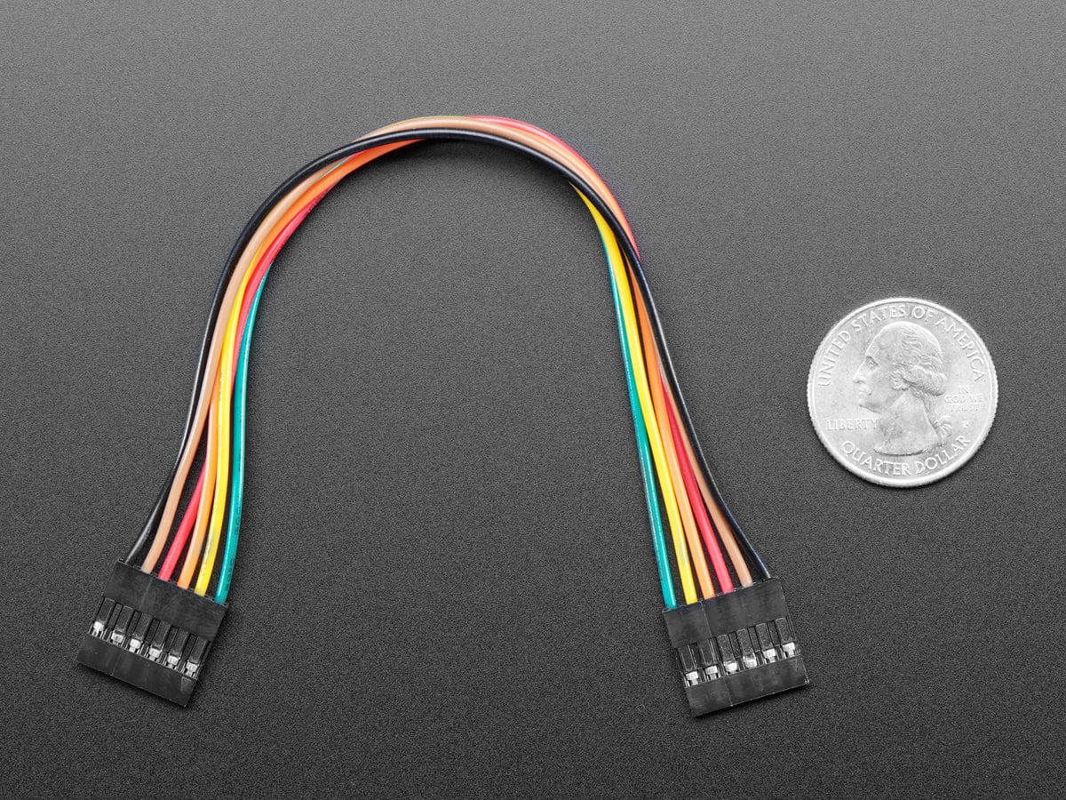 6-conductor 0.1" socket-socket cable (6" long) by The Pi Hut - The Pi Hut