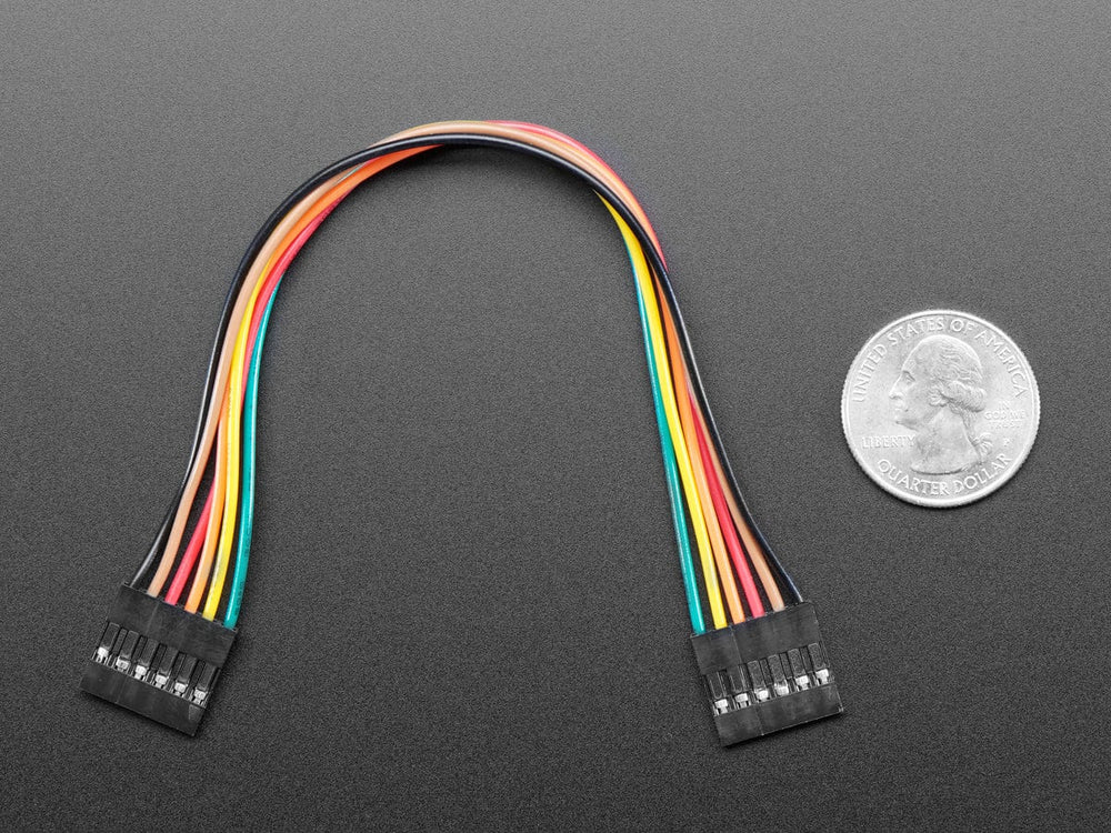 6-conductor 0.1" socket-socket cable (6" long) by The Pi Hut - The Pi Hut
