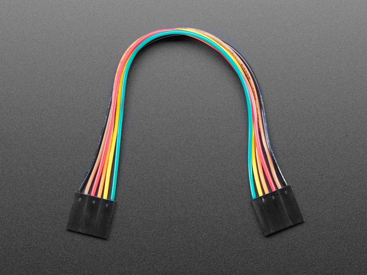 6-conductor 0.1" socket-socket cable (6" long) by The Pi Hut - The Pi Hut