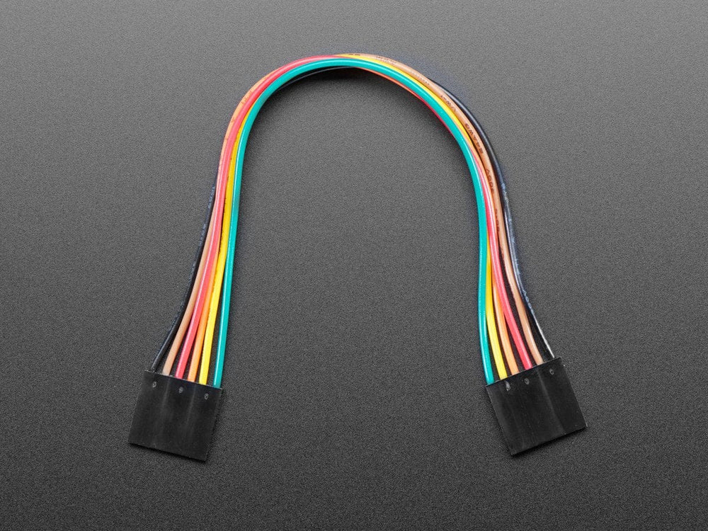 6-conductor 0.1" socket-socket cable (6" long) by The Pi Hut - The Pi Hut