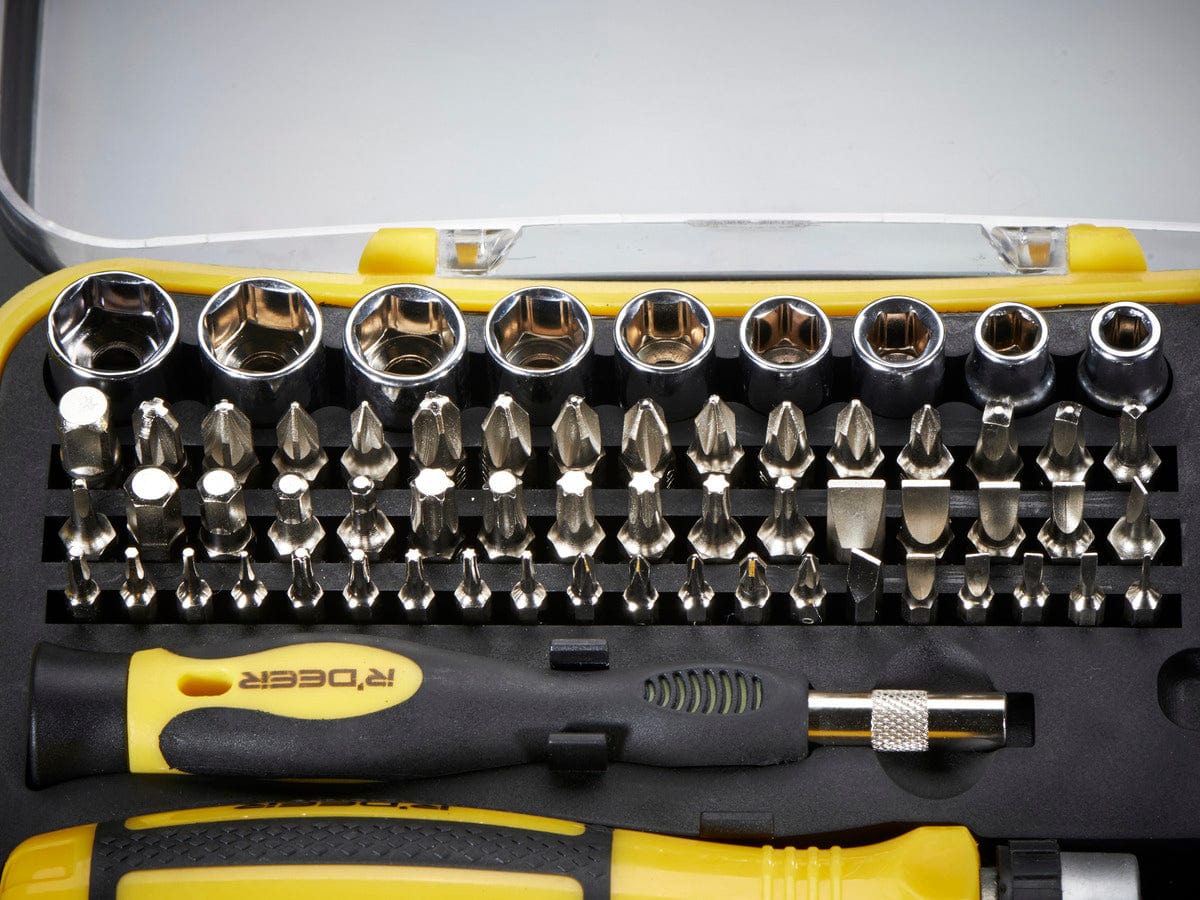 65 Piece Ratchet Screwdriver and Tool Bit Set by The Pi Hut - The Pi Hut