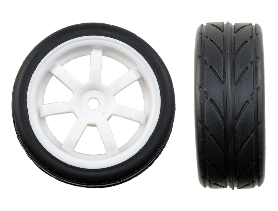 65mm x 25mm Wheel Pair - White by The Pi Hut - The Pi Hut