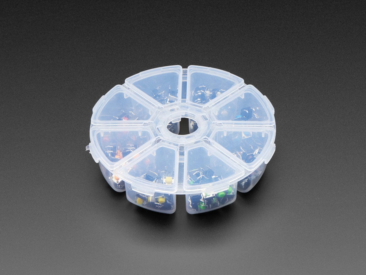 6mm Rainbow Tactile Button Deluxe Party Tray - 160 Pieces by The Pi Hut - The Pi Hut