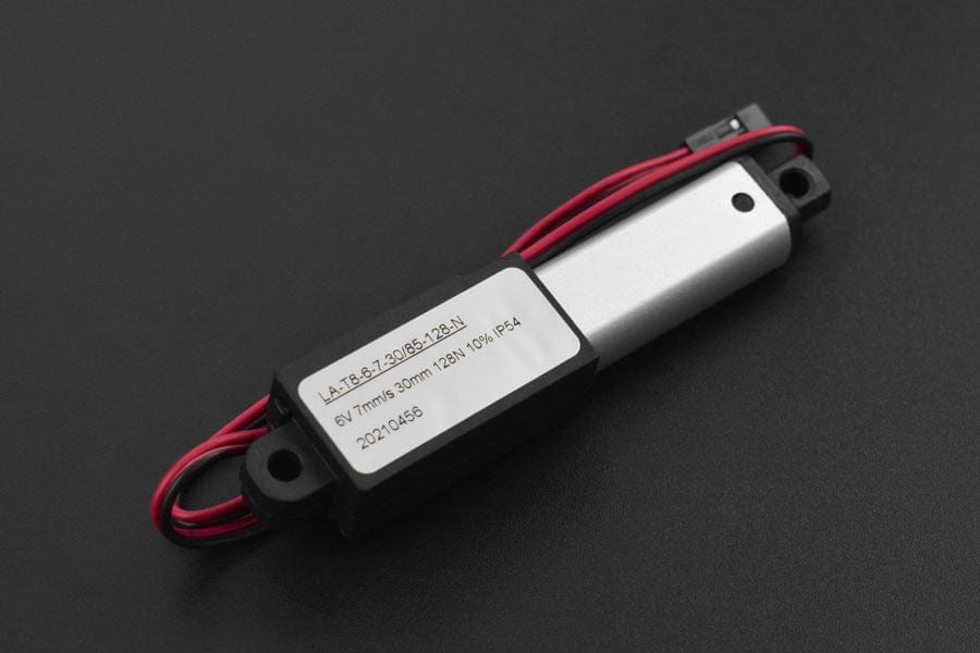 6V Electric Push Rod 30mm-128N by The Pi Hut - The Pi Hut