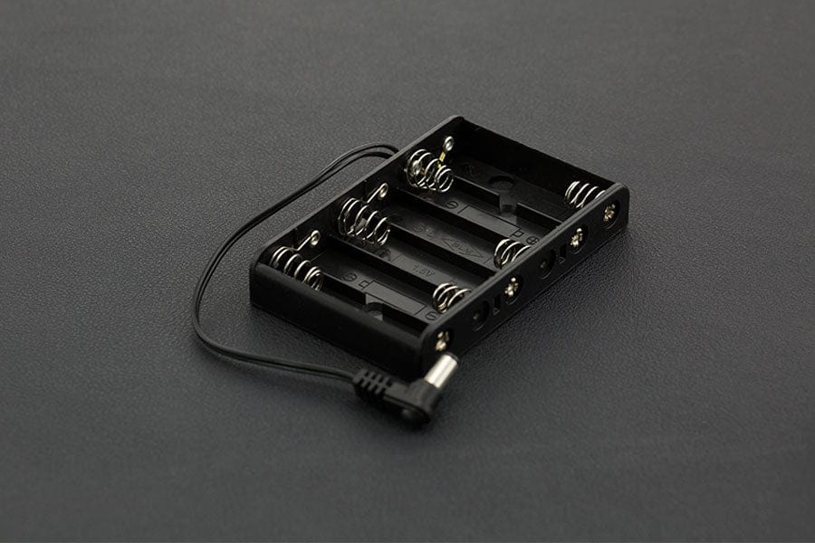 6xAA Battery Holder with DC2.1 Power Jack by DFRobot - The Pi Hut