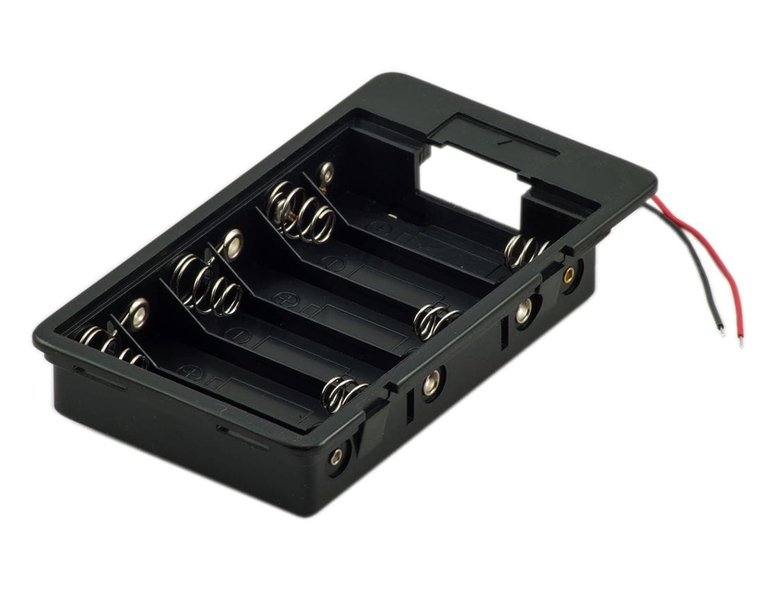 Panel Mount Battery Box 6x AA (9V) by The Pi Hut - The Pi Hut