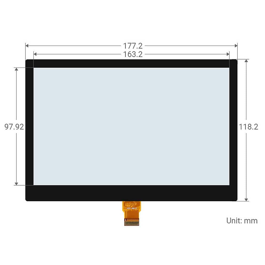7.5" E-Paper Raw Panel - Laminated Glass (800x480) by Waveshare - The Pi Hut