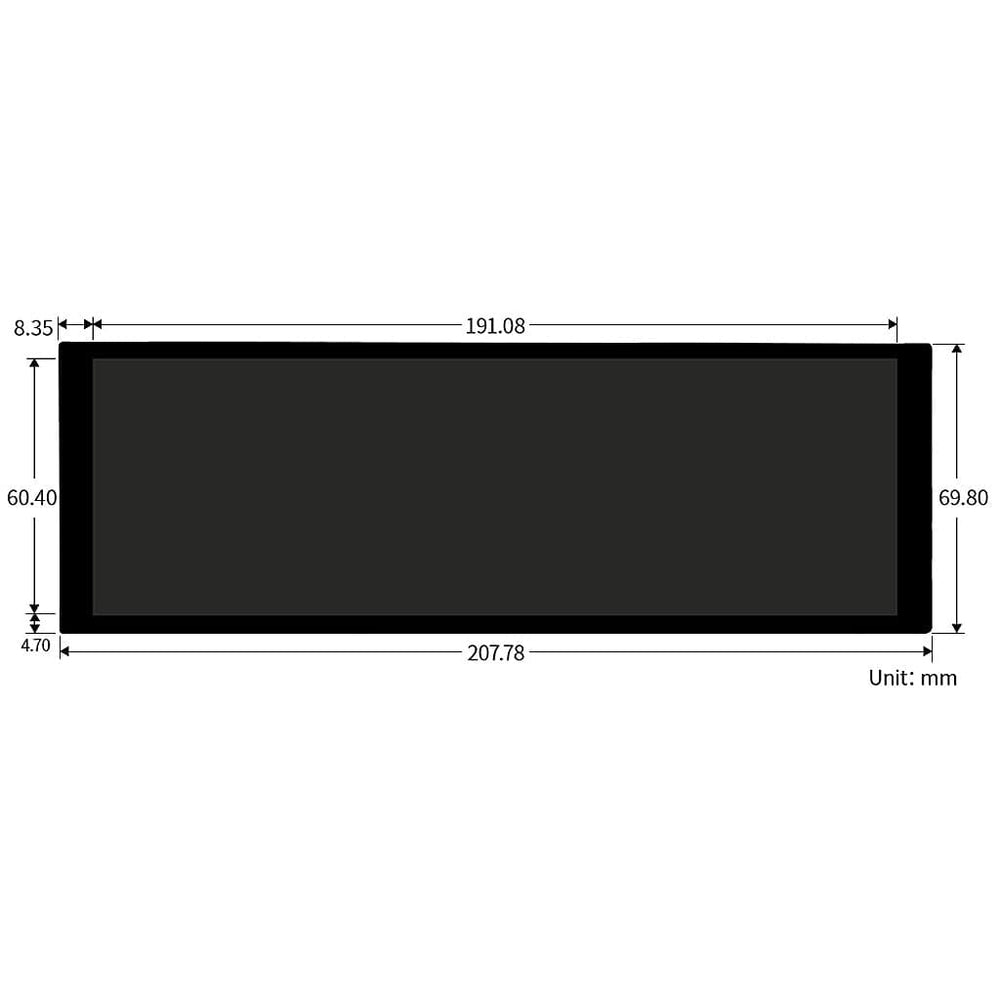 7.9" DSI IPS Capacitive Touchscreen Display for Raspberry Pi (400x1280) by Waveshare - The Pi Hut