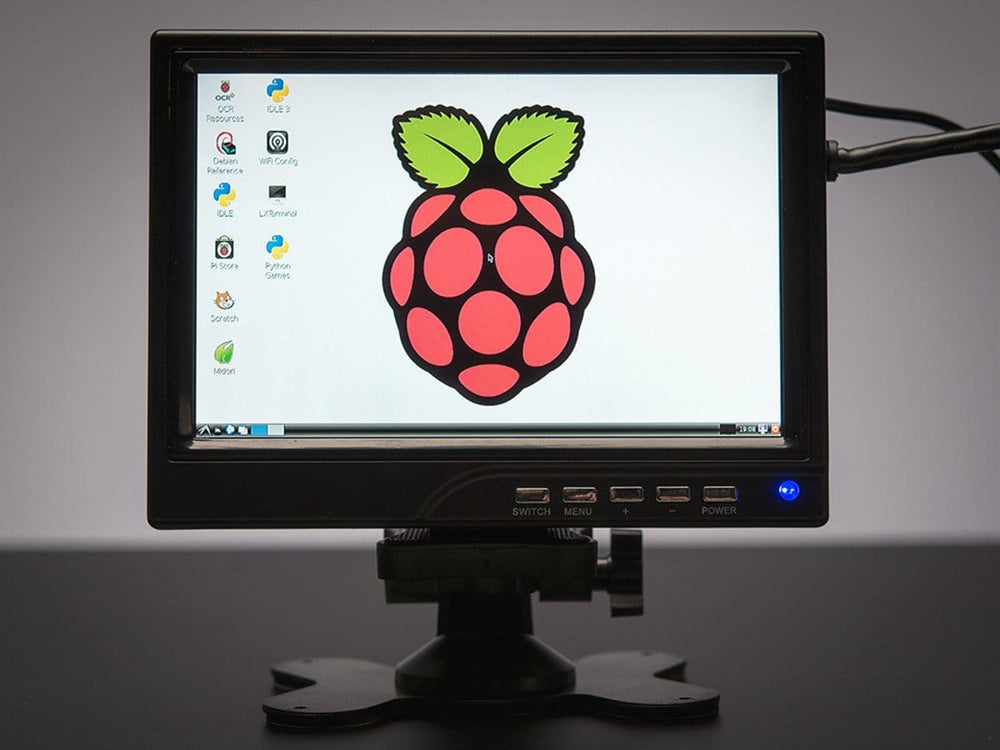 7" Display 1280x800 (720p) IPS + Speakers - HDMI/VGA/NTSC/PAL by The Pi Hut - The Pi Hut