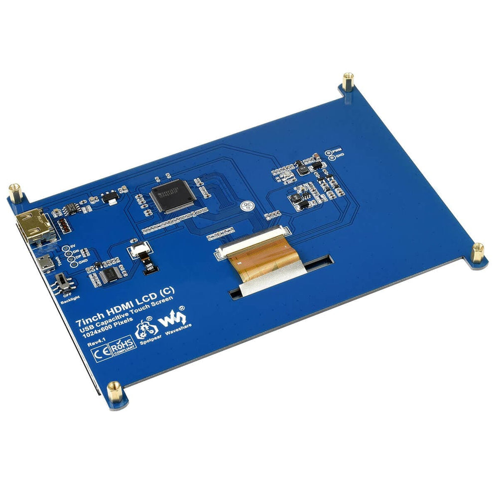 7" IPS Capacitive Touchscreen LCD (1024×600) by Waveshare - The Pi Hut