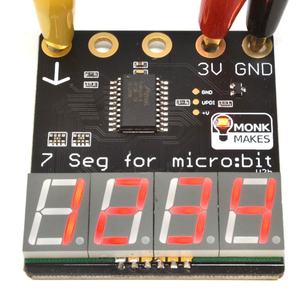 7-Segment for micro:bit by Monk Makes - The Pi Hut