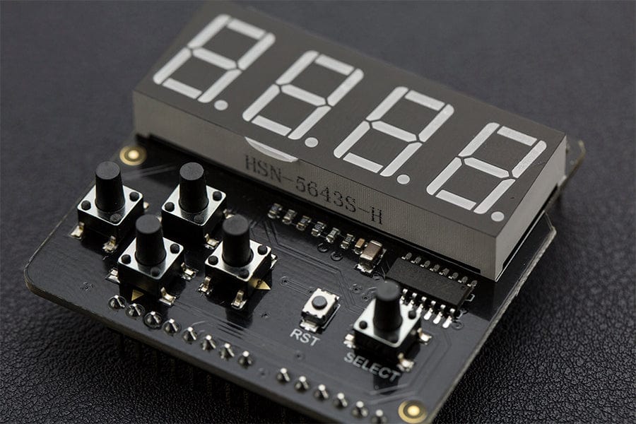 7 Segment LED Keypad Shield For Arduino by DFRobot - The Pi Hut