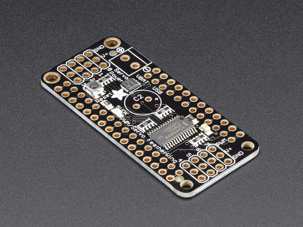 8-Channel PWM or Servo FeatherWing Add-on For All Feather Boards by Adafruit - The Pi Hut