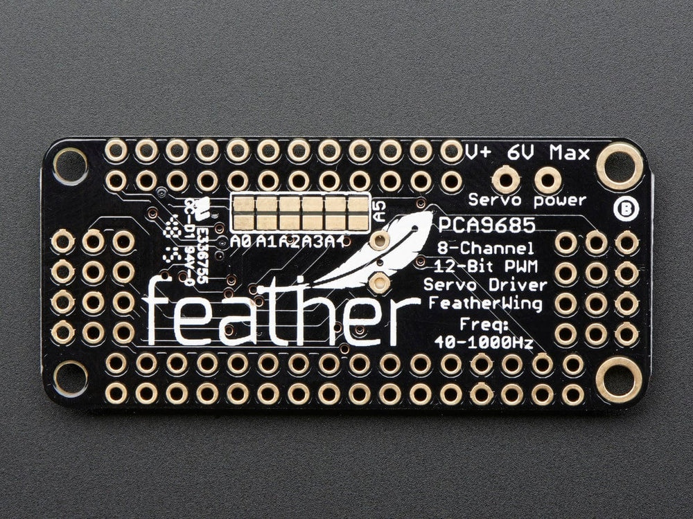 8-Channel PWM or Servo FeatherWing Add-on For All Feather Boards by Adafruit - The Pi Hut