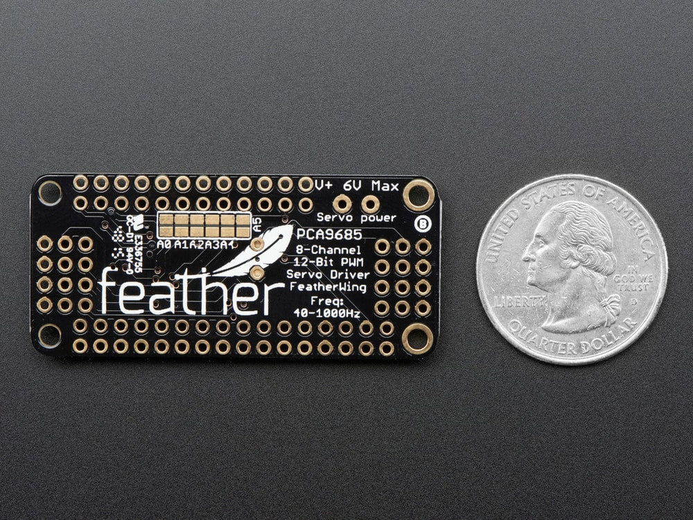 8-Channel PWM or Servo FeatherWing Add-on For All Feather Boards by Adafruit - The Pi Hut