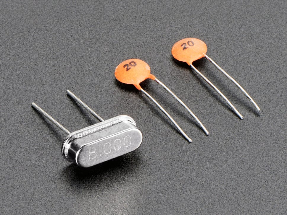 8 MHz Crystal + 20pF capacitors by The Pi Hut - The Pi Hut