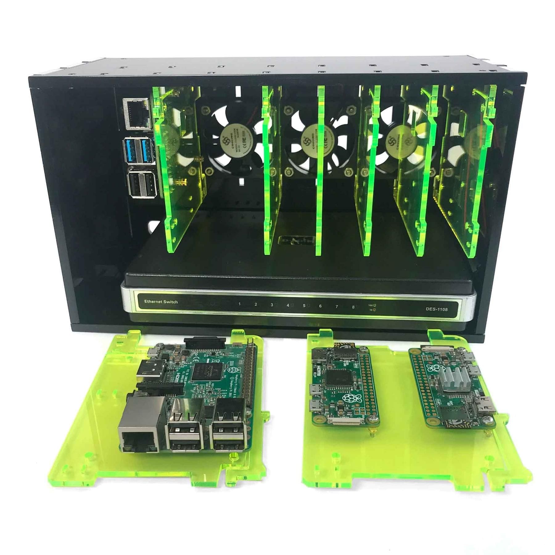 8-Slot Cloudlet Cluster Case by C4 Labs - The Pi Hut