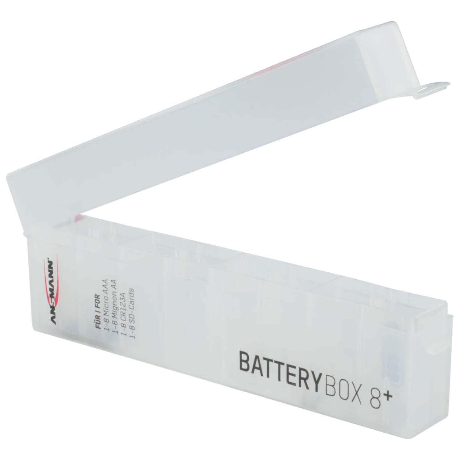 8-Slot Storage Box for AA/AAA Batteries by ANSMANN - The Pi Hut