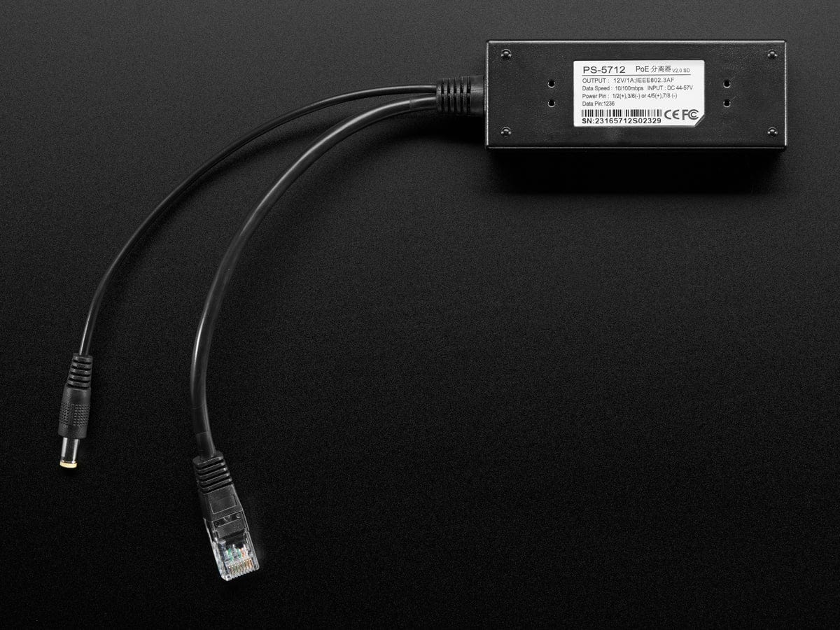 802.3af PoE Output Data & Power Splitter - 12V 1A by The Pi Hut - The Pi Hut