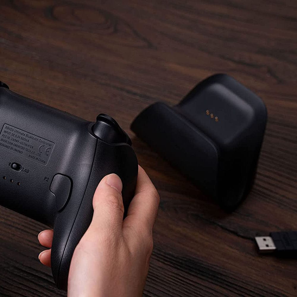 8BitDo Ultimate Bluetooth & 2.4G Controller with Charging Dock - Black by 8BitDo - The Pi Hut