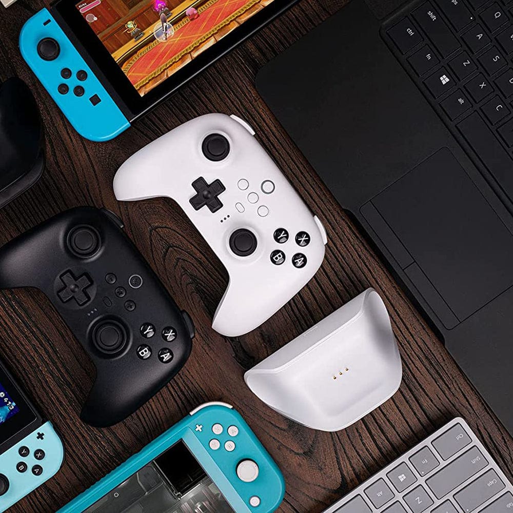 8BitDo Ultimate Bluetooth & 2.4G Controller with Charging Dock - White by 8BitDo - The Pi Hut