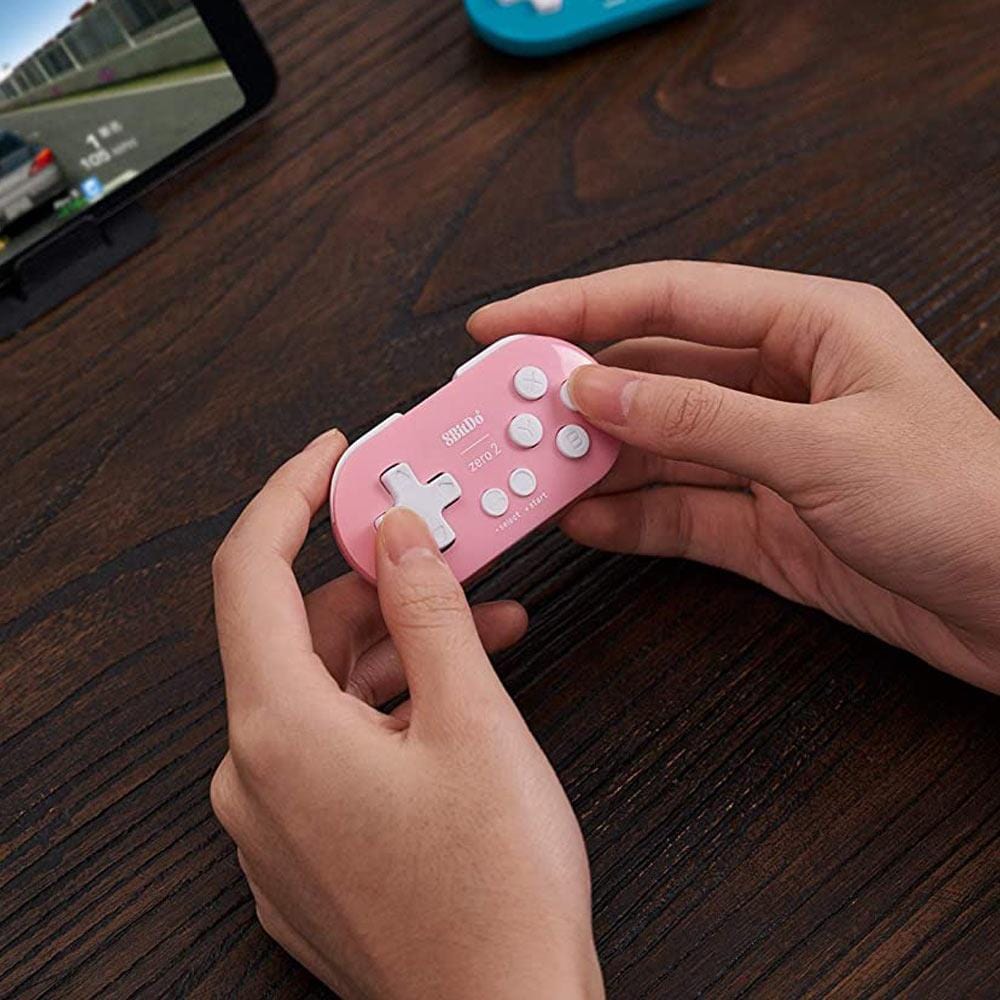 8BitDo Zero 2 Bluetooth Gamepad - Pink Edition by 8BitDo - The Pi Hut