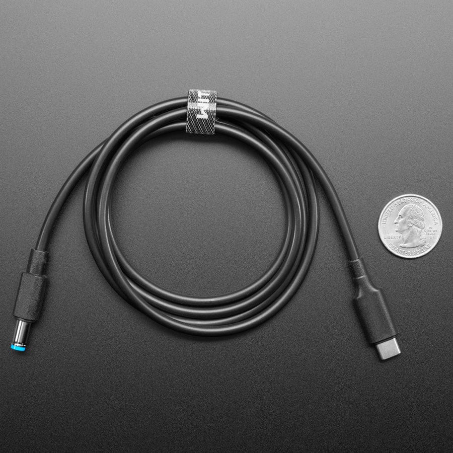 9V 5A USB-C 3.1 PD to 5.5mm Barrel Jack Cable - 1.2m with E-Mark by The Pi Hut - The Pi Hut