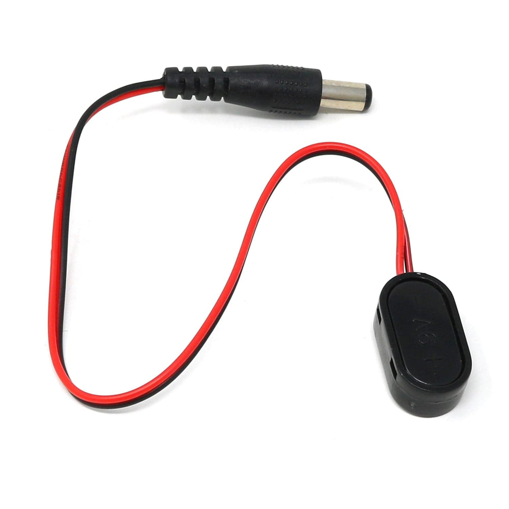 9V battery clip with  5.5mm/2.1mm plug by The Pi Hut - The Pi Hut