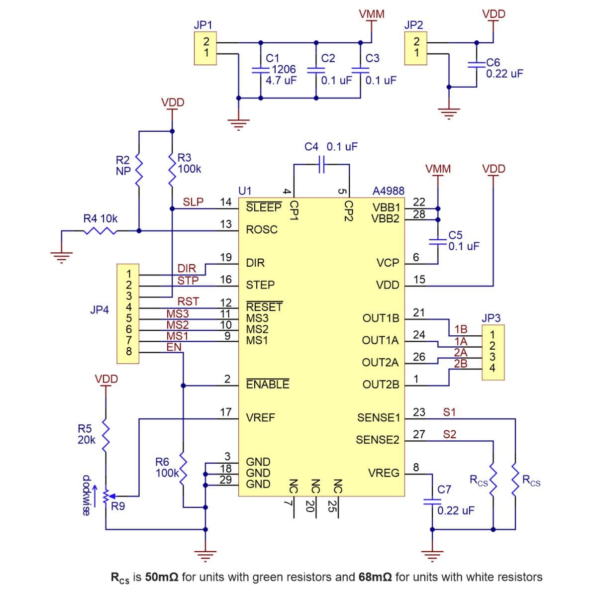 A4988 Stepper Motor Driver Carrier - Black Edition by Pololu - The Pi Hut