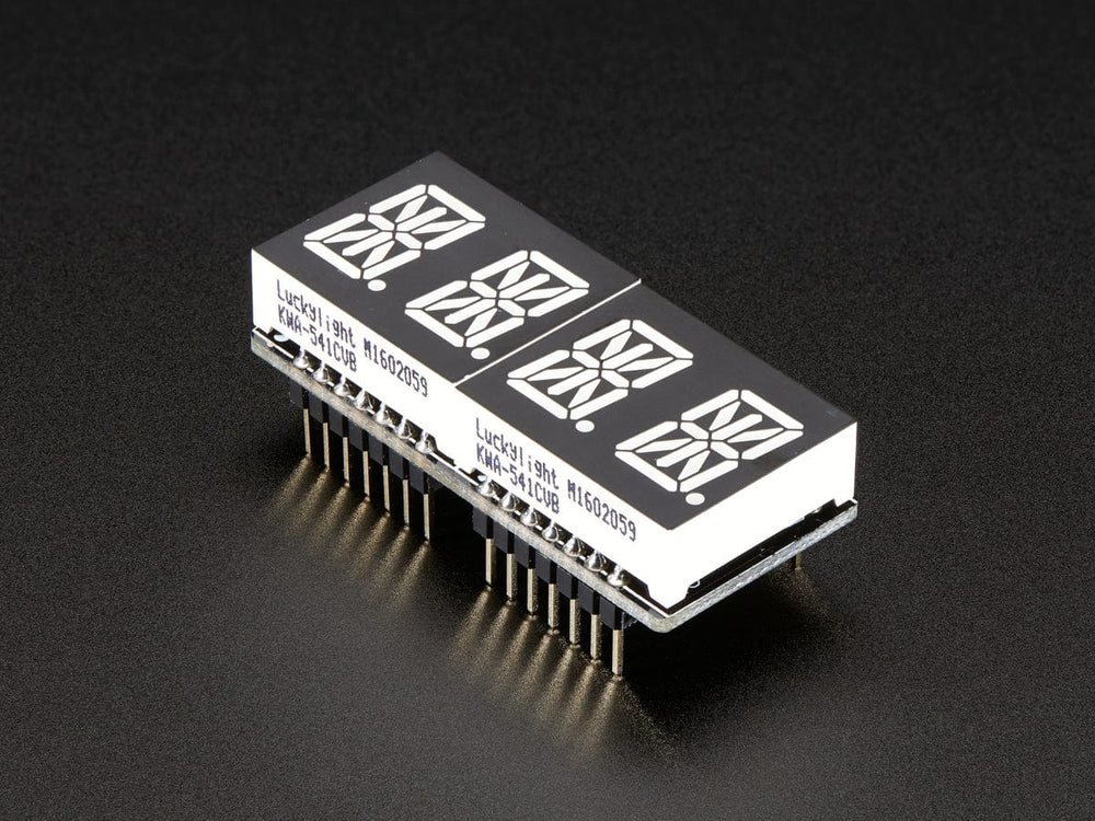 Adafruit 0.54" Quad Alphanumeric FeatherWing Display - Green by Adafruit - The Pi Hut