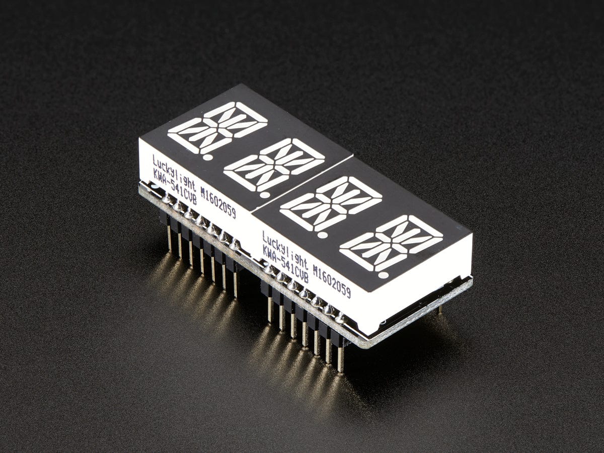 Adafruit 0.54" Quad Alphanumeric FeatherWing Display - Yellow by Adafruit - The Pi Hut