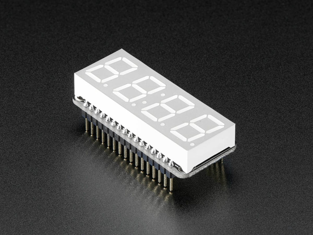 Adafruit 0.56" 4-Digit 7-Segment FeatherWing Display - Yellow by Adafruit - The Pi Hut