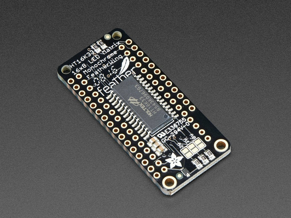 Adafruit 0.8" 8x16 LED Matrix FeatherWing Display Kit - White by Adafruit - The Pi Hut