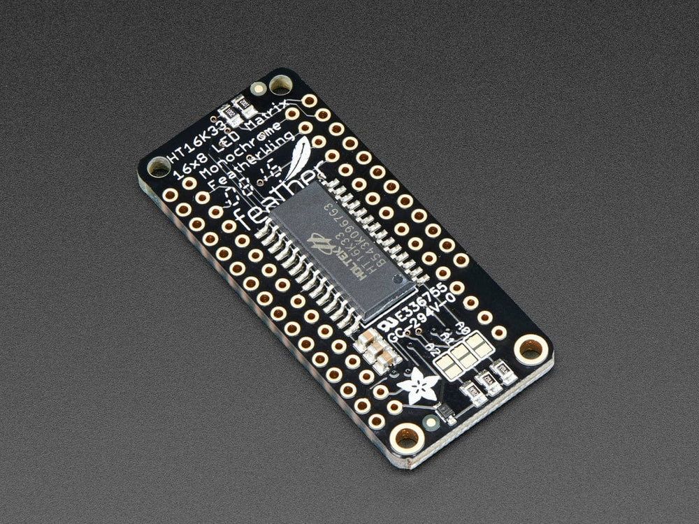 Adafruit 0.8" 8x16 LED Matrix FeatherWing Display - Yellow-Green by Adafruit - The Pi Hut