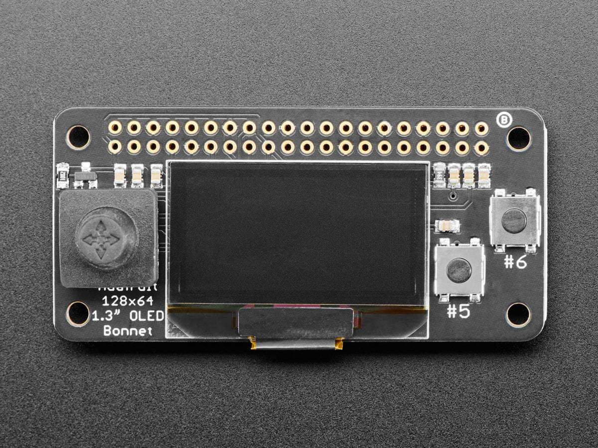 Adafruit 128x64 OLED Bonnet for Raspberry Pi by Adafruit - The Pi Hut