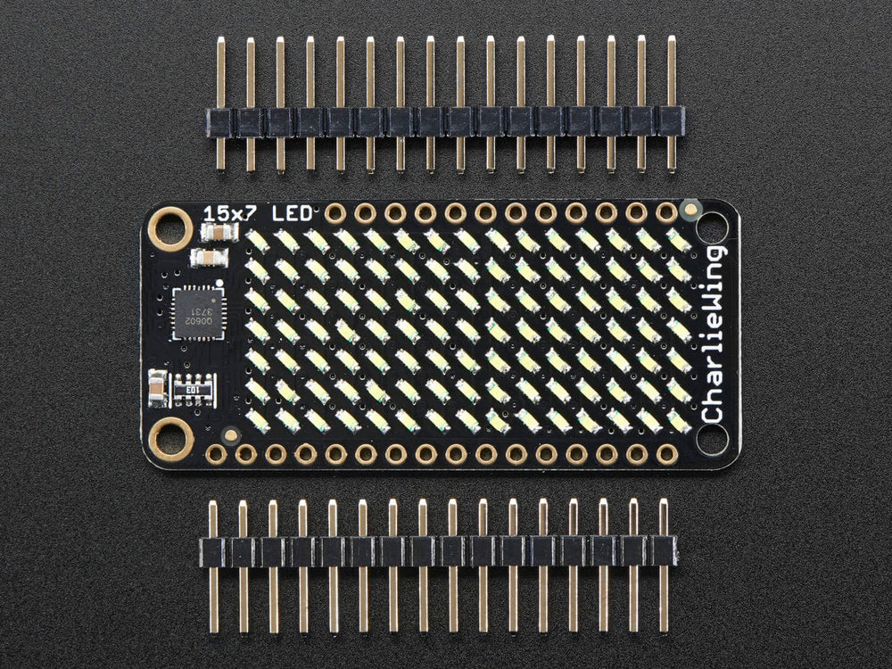 Adafruit 15x7 CharliePlex LED Matrix FeatherWing - Cool White by Adafruit - The Pi Hut