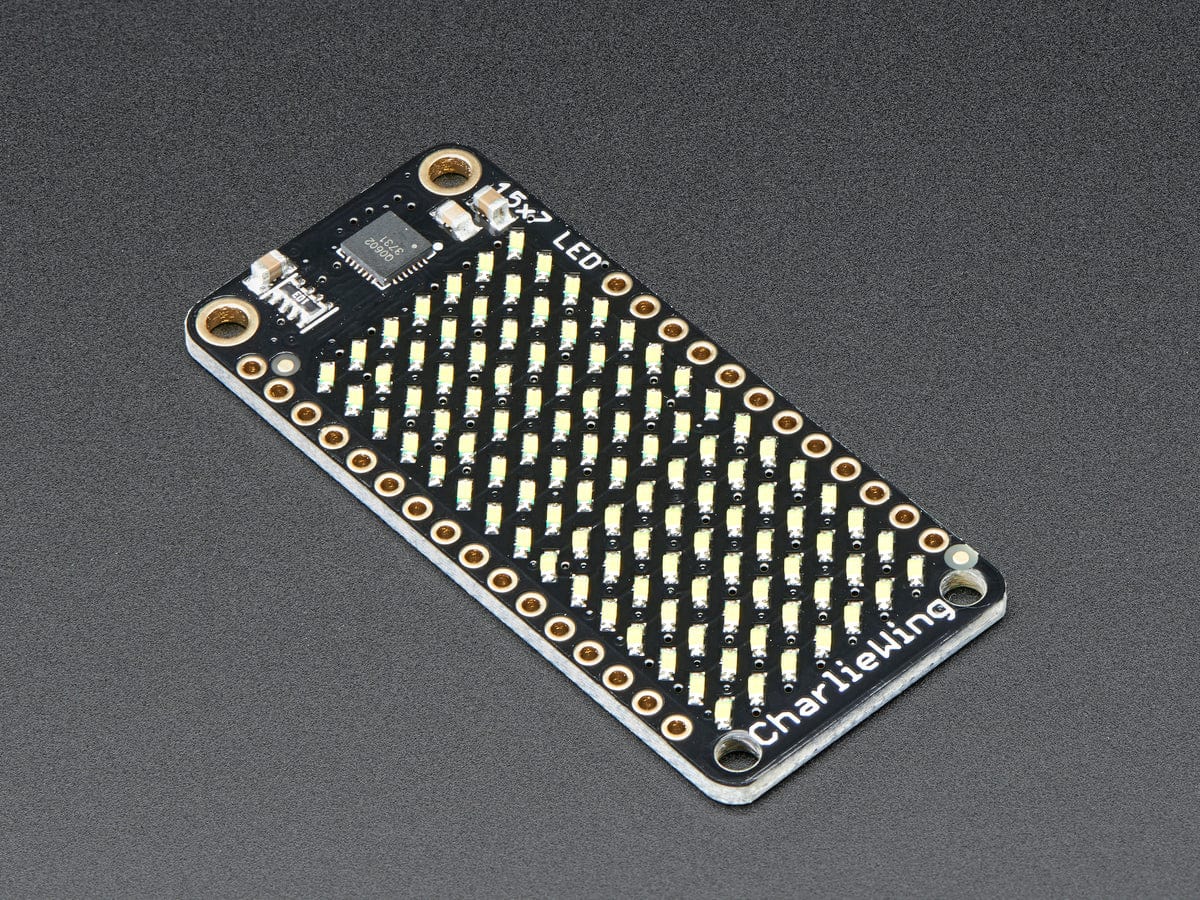 Adafruit 15x7 CharliePlex LED Matrix FeatherWing - Cool White by Adafruit - The Pi Hut