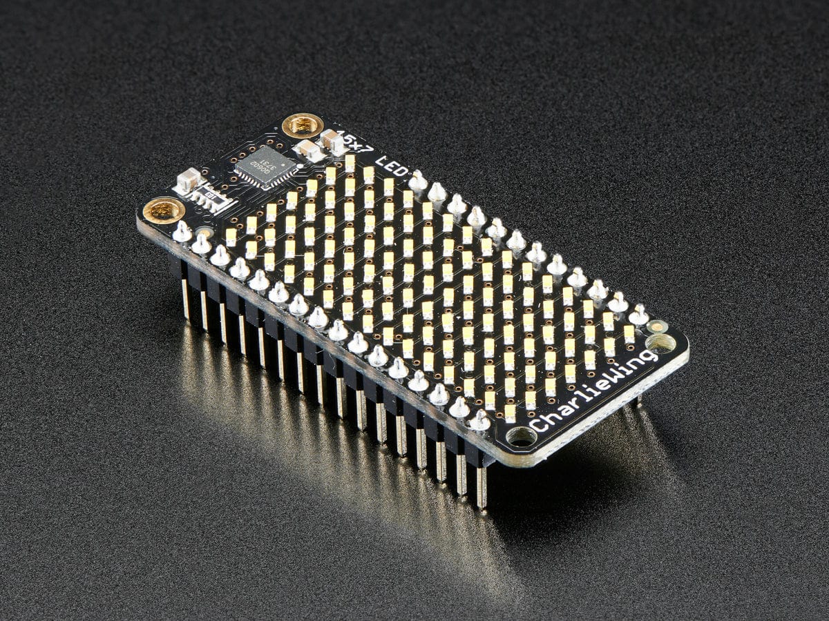 Adafruit 15x7 CharliePlex LED Matrix FeatherWing - Warm White by Adafruit - The Pi Hut