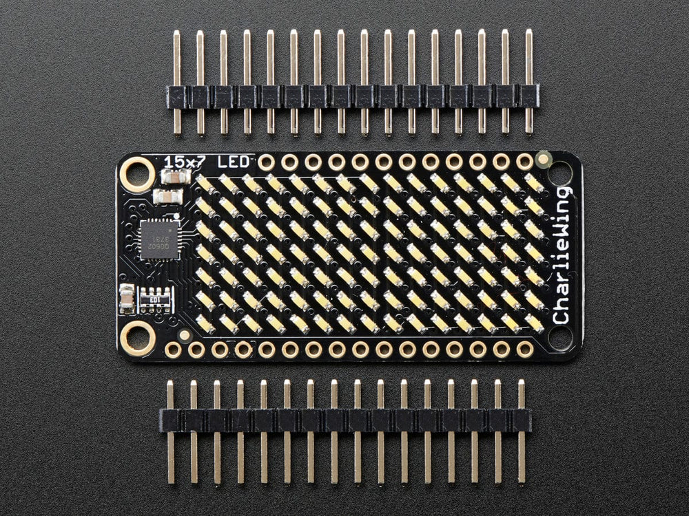 Adafruit 15x7 CharliePlex LED Matrix FeatherWing - Warm White by Adafruit - The Pi Hut