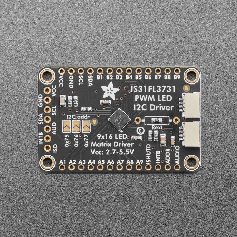 Adafruit 16x9 Charlieplexed PWM LED Matrix Driver - IS31FL3731 - STEMMA QT / Qwiic by Adafruit - The Pi Hut
