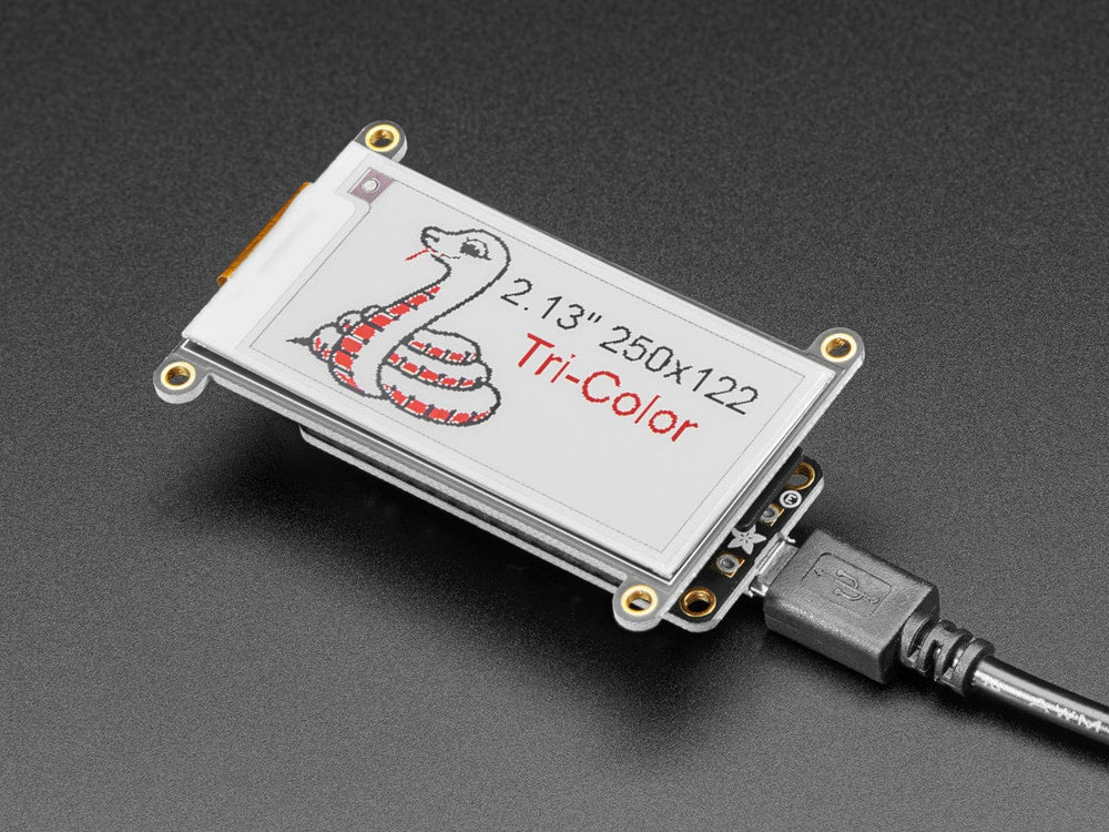 Adafruit 2.13" HD Tri-Colour eInk / ePaper Display FeatherWing (250x122 RW Panel with SSD1680) by Adafruit - The Pi Hut