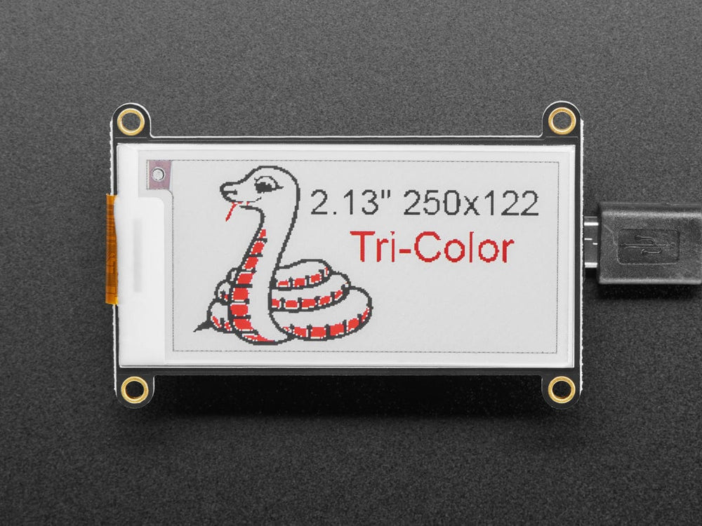 Adafruit 2.13" HD Tri-Colour eInk / ePaper Display FeatherWing (250x122 RW Panel with SSD1680) by Adafruit - The Pi Hut