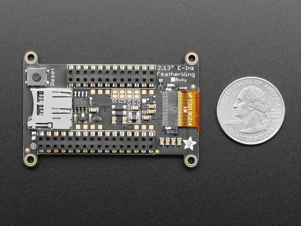 Adafruit 2.13" HD Tri-Colour eInk / ePaper Display FeatherWing (250x122 RW Panel with SSD1680) by Adafruit - The Pi Hut