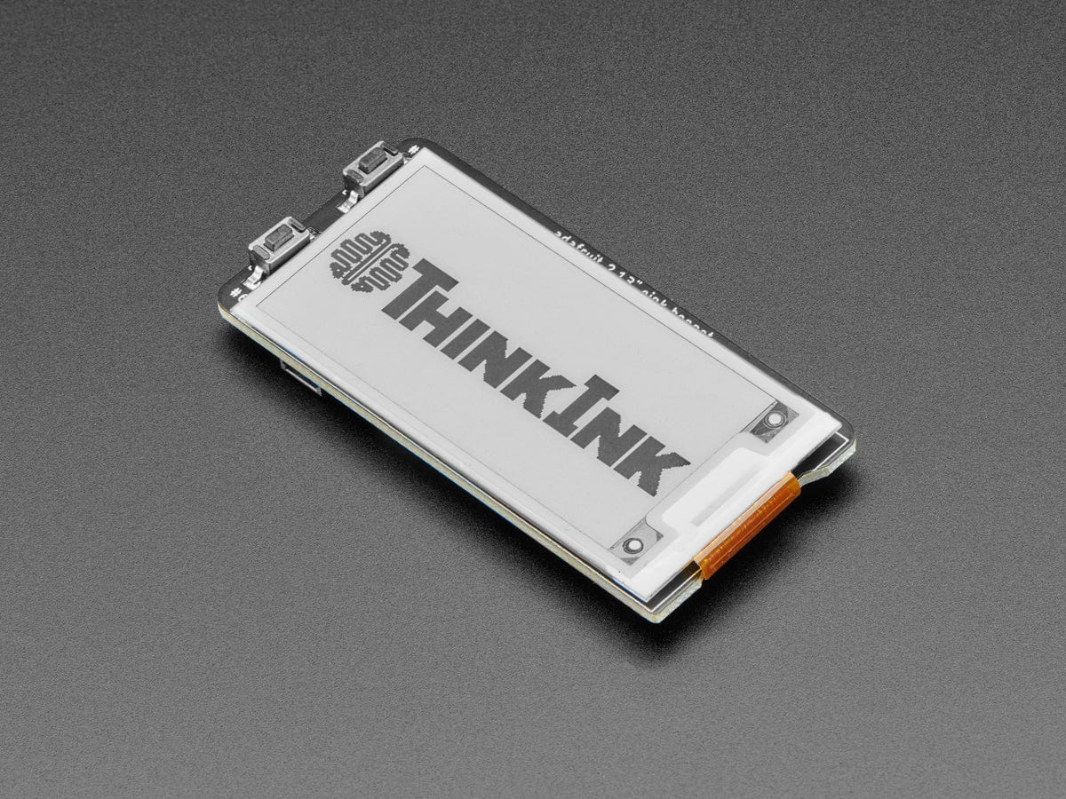 Adafruit 2.13" Monochrome E-Ink Bonnet for Raspberry Pi (THINK INK) by Adafruit - The Pi Hut