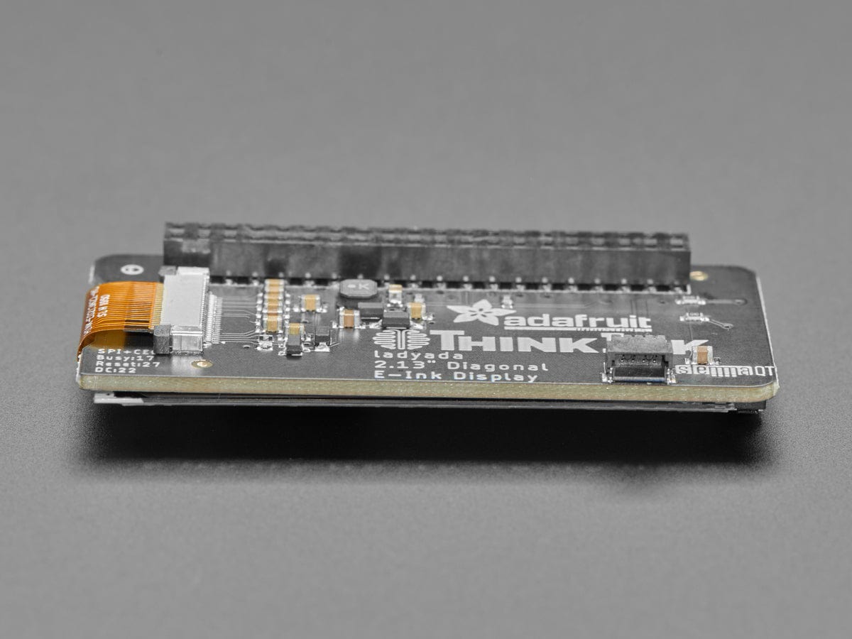 Adafruit 2.13" Monochrome E-Ink Bonnet for Raspberry Pi (THINK INK) by Adafruit - The Pi Hut
