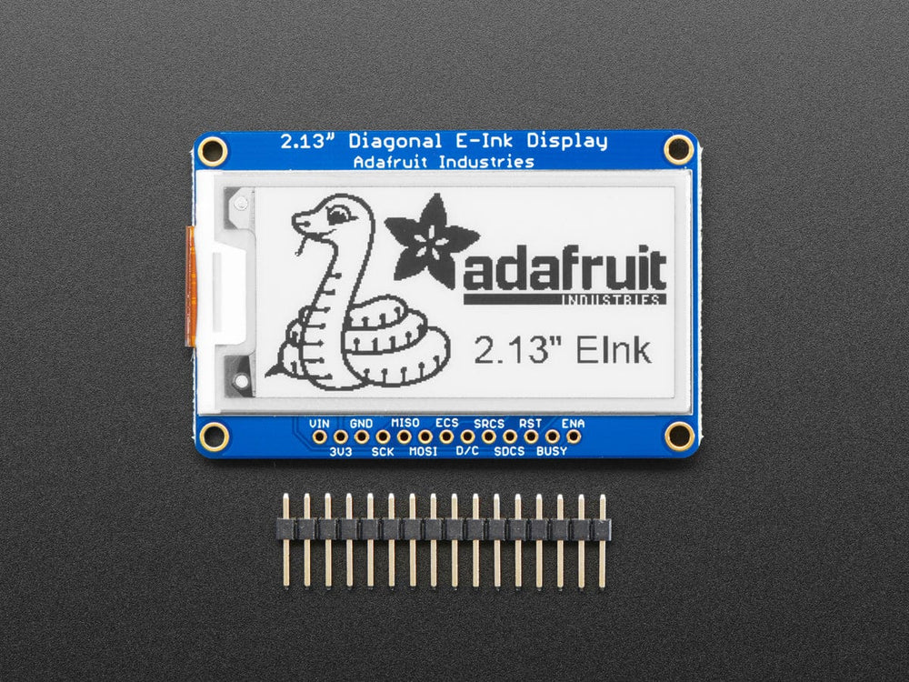 Adafruit 2.13" Monochrome eInk / ePaper Display with SRAM (250x122 Monochrome) by Adafruit - The Pi Hut